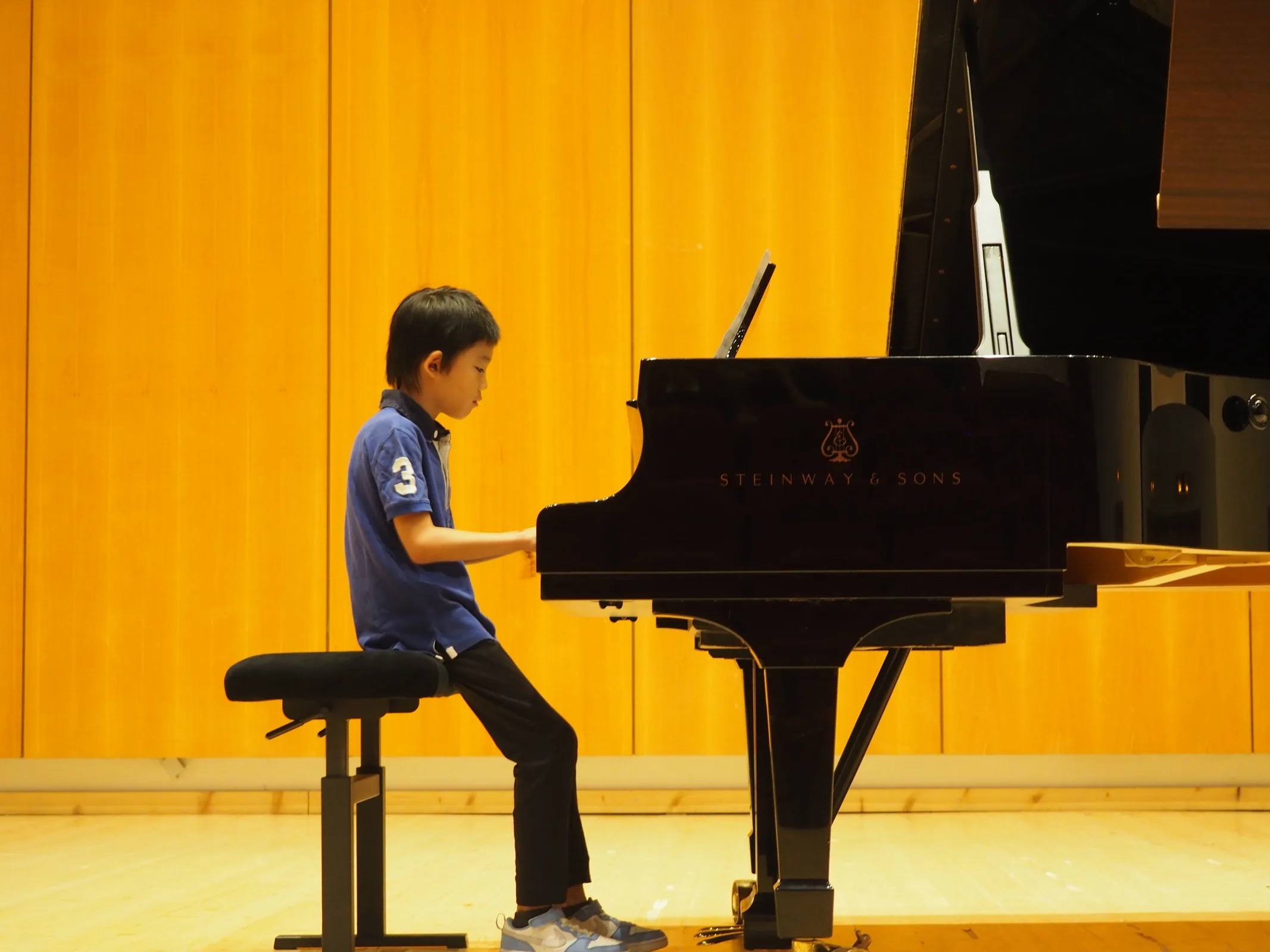 Pianist performing