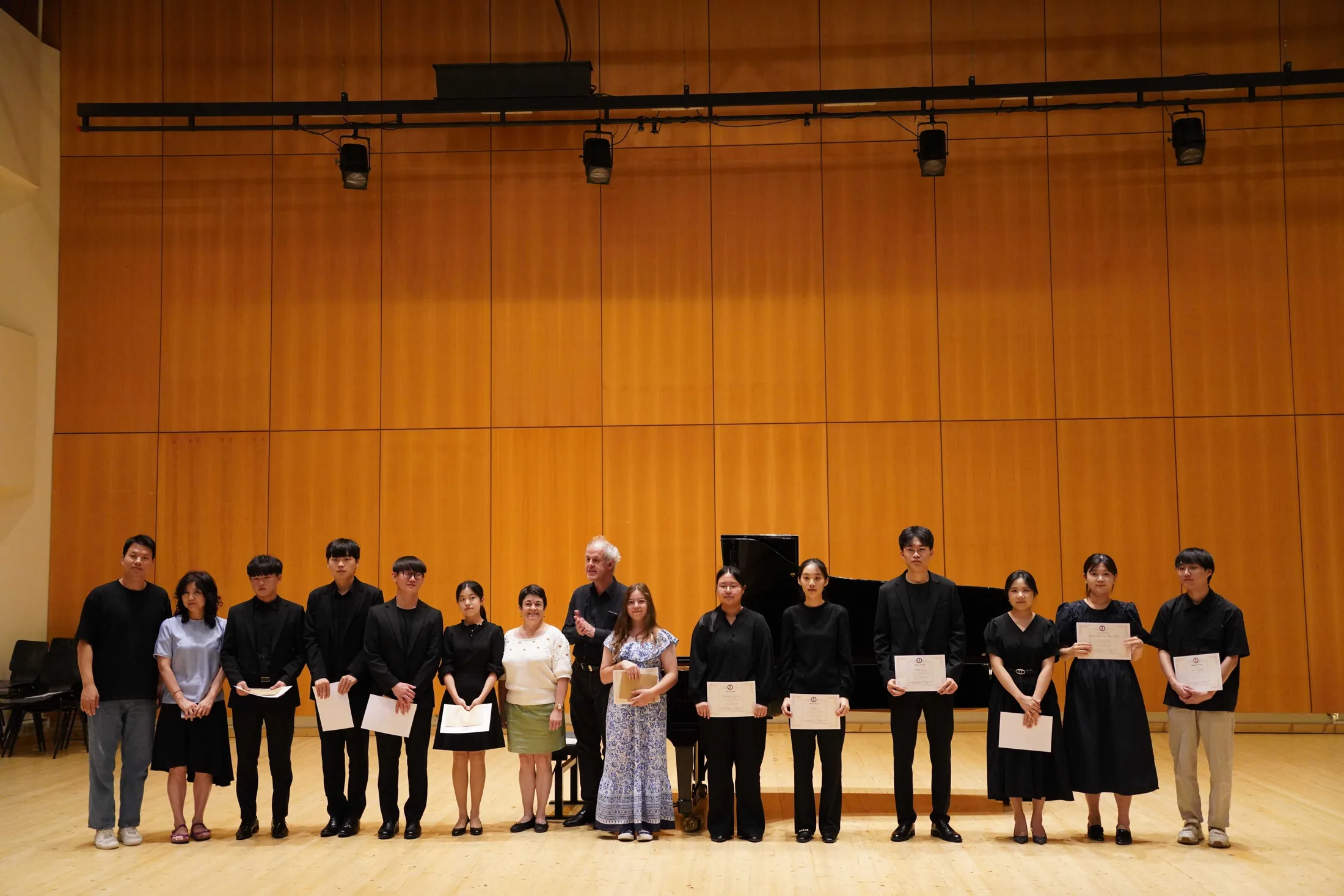 Festival participants on stage
